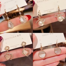 East Gate Fashion New 100 Hitch Luxury Silver Ear Ring Korea Temperament Net Red High Level Sensation Ear Hook female