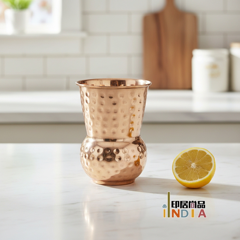 Indian Imported Copper Water Cup, Metal Cup, Retro, Stylish, Simple, Southeast Asian Characteristic, Hotel Restaurant Metal Tableware