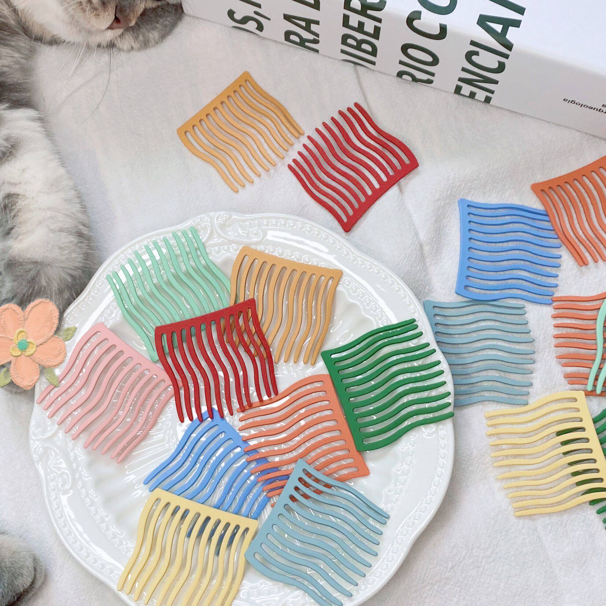 Pippi Acridine net red incognito hairpin comb color bangs clip metal pressure hair plate Hair big fluffy broken hair headdress