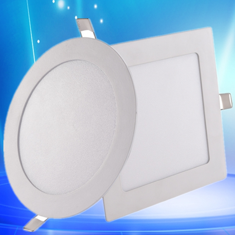 Study round ultra-thin downlight 12W ceiling panel light LED office panel light Living room square embedded warm light