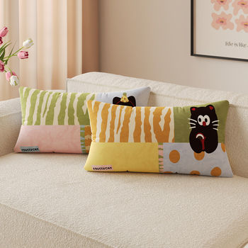 Cartoon living room sofa pillow cover back pillow back cushion