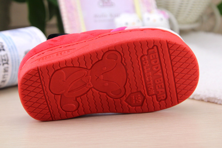 Pantoufles enfants en suède pour hiver - semelle caoutchouc - Ref 1005581 Image 30