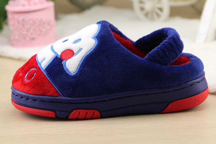 Pantoufles enfants en suède pour hiver - semelle caoutchouc - Ref 1016856 Image 12