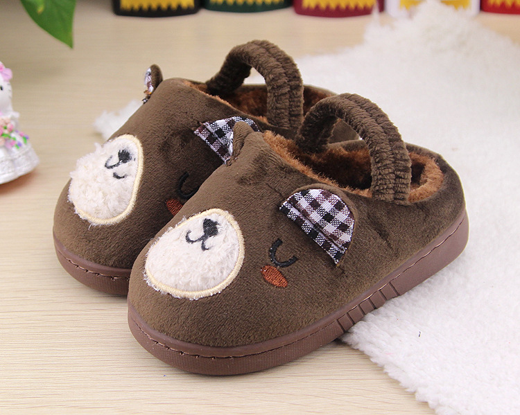 Chaussons enfants en suède pour hiver - semelle caoutchouc - Ref 1007042 Image 14