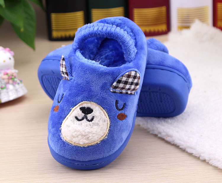 Chaussons enfants en suède pour hiver - semelle caoutchouc - Ref 1007042 Image 17
