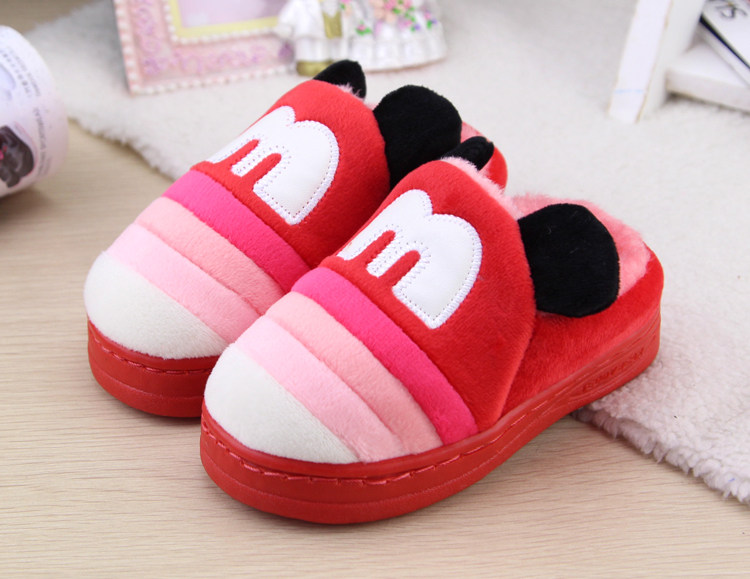 Pantoufles enfants en suède pour hiver - semelle caoutchouc - Ref 1005581 Image 27