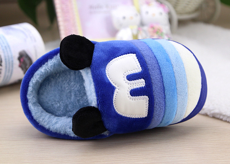 Pantoufles enfants en suède pour hiver - semelle caoutchouc - Ref 1005581 Image 8