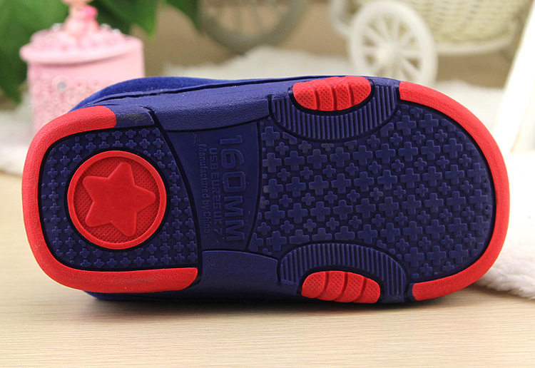 Pantoufles enfants en suède pour hiver - semelle caoutchouc - Ref 1016856 Image 13