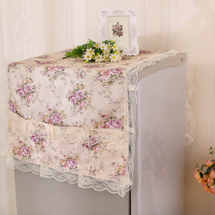 Cloth lace refrigerator dust cover towel Drum washing machine single door double door double door refrigerator cover cloth