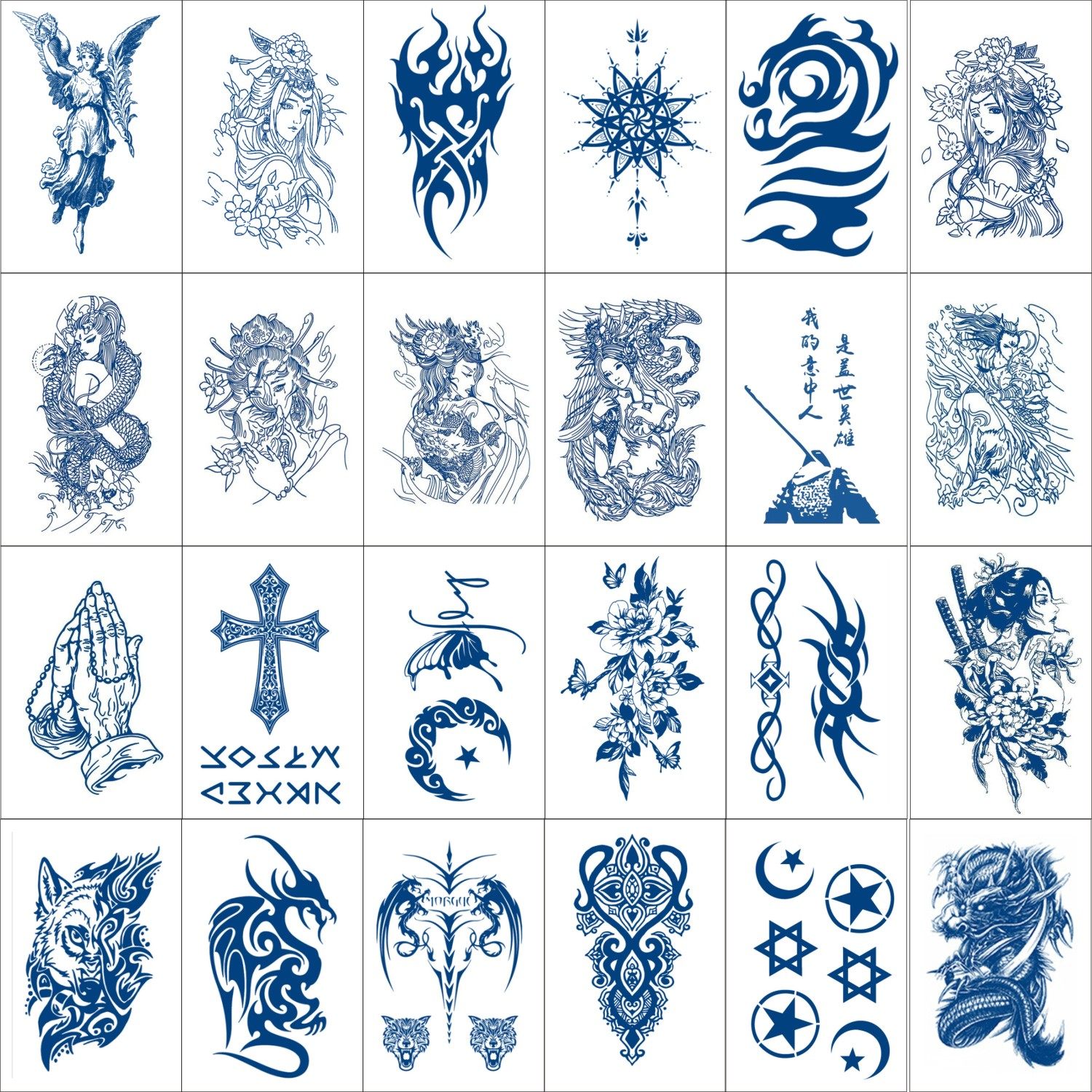 Mountain Sea Warp Grass Ben Tattoo Patch Juice Semi-permanent Non Reflective Floral Arm Grass Wooden Woman Waterproof Male Durable Sticker Emulation-Taobao