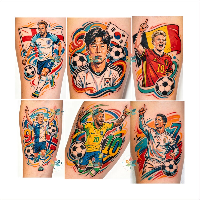 World Cup Messi Haaland Arm Tattoo Stickers Waterproof Free Shipping Cristiano Ronaldo Neymar Son Heung-Min Football Obvious World Cup Messi Haaland Arm Tattoo Stickers Waterproof Free Shipping Cristiano Ronaldo Neymar Son Heung-Min Football Obvious