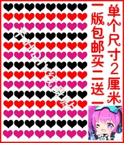 Anime cos king glory Angela Dili hot bar love heart hacker comic show with waterproof female tattoo stickers