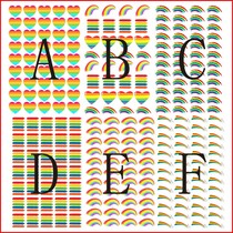 Love heart shaped rainbow star tattoo stickers custom sports flag face stickers come on rainbow tattoo stickers customized