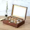 Watch box storage box Household zebra wood Simple wooden hand string gift box Display watch collection box Jewelry box