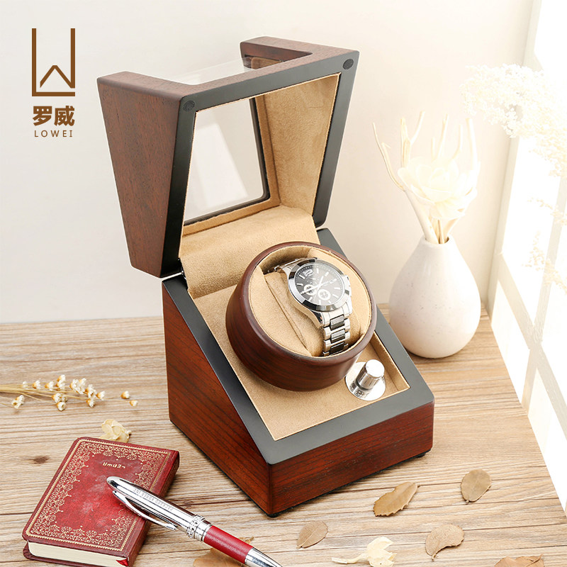 Rowey Watcher Mechanical Watch on the chain box imported motor wooden anti-magnetic silent shaker