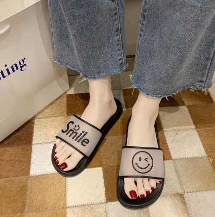 Tinghai Casual Trendy Slippers for Women Summer ins Hong Kong Style Korean Version Home Non-Slip Outdoor Fashion Home Sandals