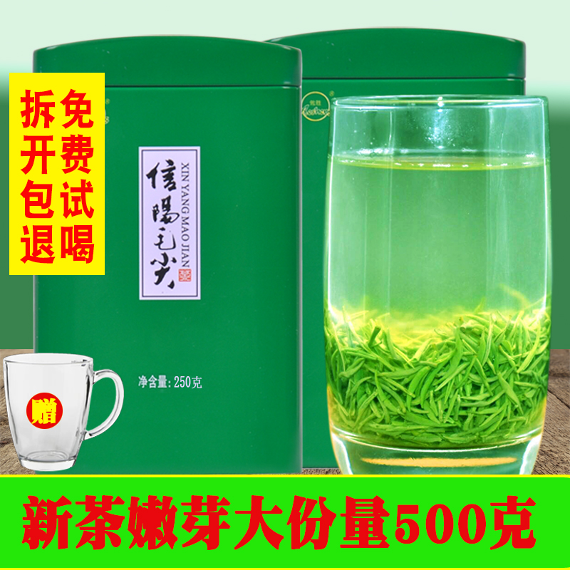 信阳毛尖2024新茶明前特级毛尖嫩芽茶叶春茶手工绿茶浓香散装500g Изображение 1