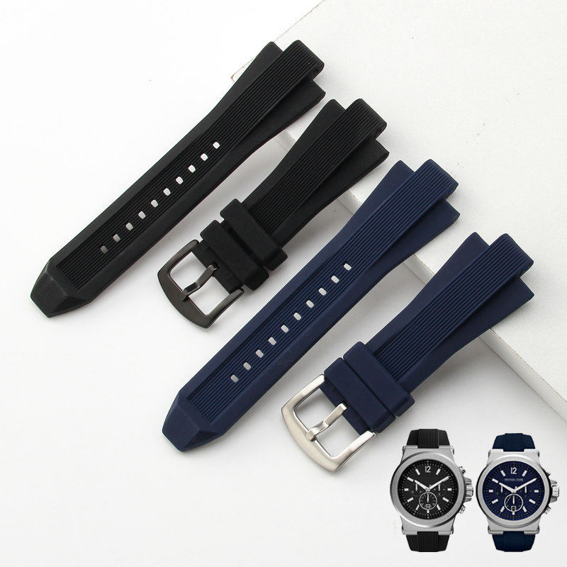 Suitable for Michael Kors Mk8184 8729 9020 Convex Silicone Watch Strap Accessories