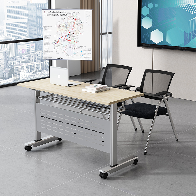 Folding Meeting Table Bar Table Bar Table Bar Table Double class table and chairs Students Training Table Mobile splicing table