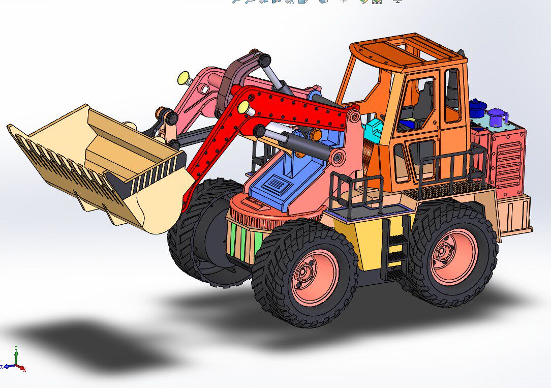 Engineering loader model 3D drawings Solidworks design-Taobao