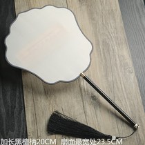 Silk ball fan blank cooked silk alum silk fine brush hand-painted Chinese painting fan embroidery Chinese fan DIY