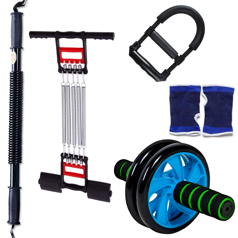 Men's pull device Breast extender Spring arm force device Multi-function supine stand-up fitness exercise Home abdominal wheel