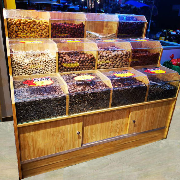 Supermarket Dried Fruit Shelving Candy Snacks Casual Goods Convenience Store Casual call Grocery Container Food Melon Fried Goods Show Shelf