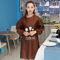Waterproof hood Hood Adult Kitchen with long style protective clothing Summer boiled rice Anti-dressing Grand-coat chef Han version Long sleeve Family