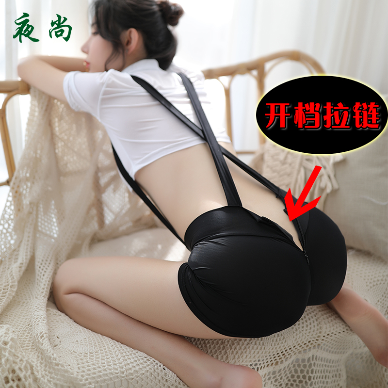 Dirty skirt women's clothes seductive spoof strange gift Summer opening sexy temptation Transparent Korean version of ice silk princess uniform