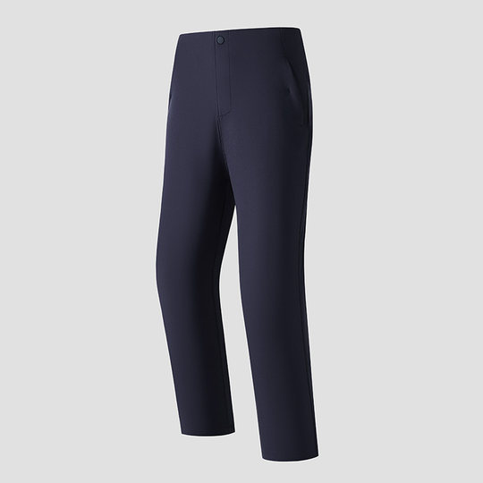 Niaojia Sports Four Seasons Pants Men's Straight Business Slim Pants Invisible Belt Elastic Couple Waterproof Fleece-Lined Pants