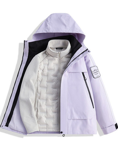 Jackets for Men and Women, 2025 Winter New Style, Couple's Outdoor down Lining, Windproof and Warm Mountaineering Clothing Two-Piece Set