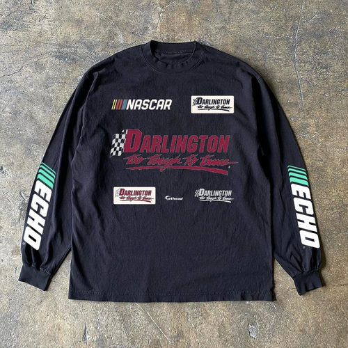 Осенний ретро хлопковый лонгслив