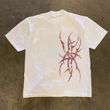 Хлопковая брендовая футболка с коротким рукавом для влюбленных, в американском стиле