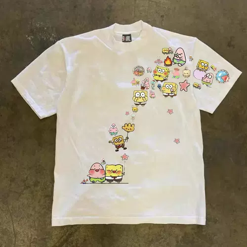 Трендовая хлопковая футболка с коротким рукавом, в американском стиле, свободный крой