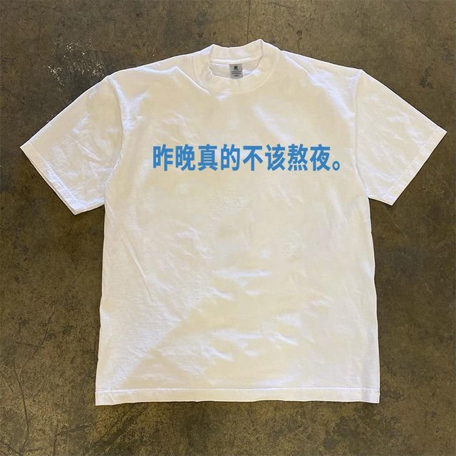 Overseas orders are tail goods ~ The counter withdraws the foreign trade port trend brand pure cotton short-sleeved T-shirts for men and women. Loose tops for men and women
