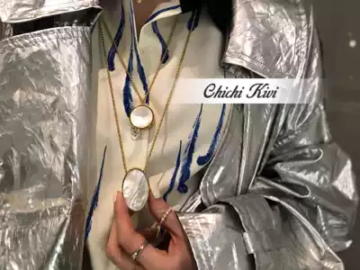 chichikivi exclusive European and American niche ins Chuan fritillary sweater chain imported titanium steel plated 18K real gold