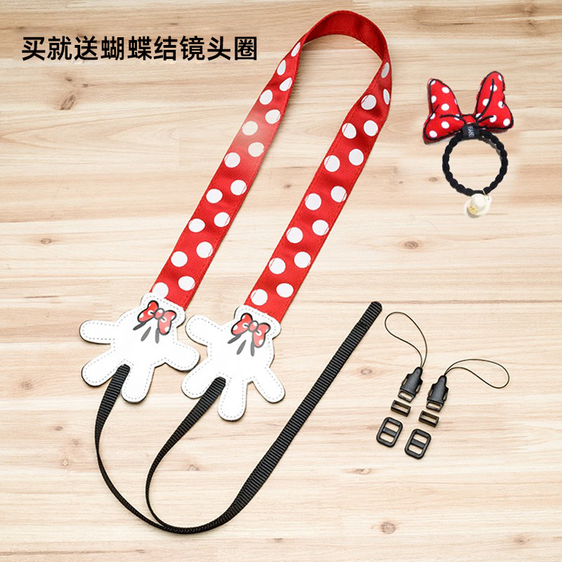 Suitable for Canon 100D 200D micromere anti-cute palm camera M50 shoulder strap M6 braces-Taobao