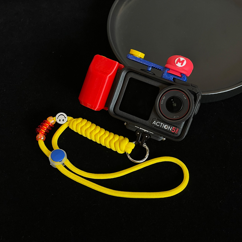 Suitable for Dji Action 5 Pro Accessories, Action Camera Handle, Shutter Button, Hot Shoe, Cartoon Wrist Strap, Compatible with 3 and 4 Suitable for Dji Action 5 Pro Accessories, Action Camera Handle, Shutter Button, Hot Shoe, Cartoon Wrist Strap, Compatible with 3 and 4