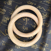 Pure handmade wood carved peach wood Qiankun ring with yin and yang rings bracelets handmade items to carry with them all the time