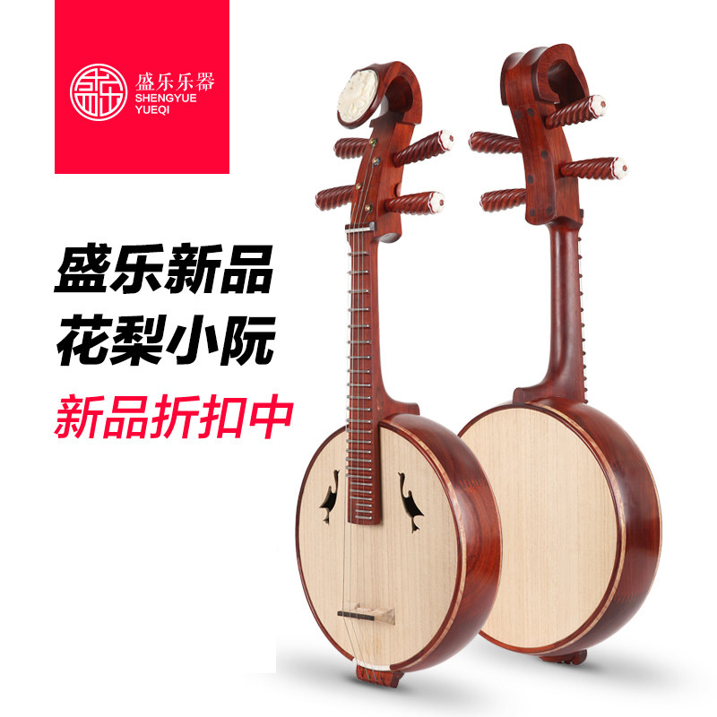 Shengle S8502 rosewood professional performance beginners practice high-pitched mechanical axis steel small Ruan musical instrument Ruan Qin