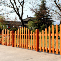 Anti-corrosion wood fence customized outdoor carbonized wood fence villa garden partition fence grid custom fence railing