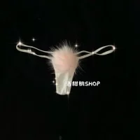 Мороженое растопило сладкую девушку -кролика с милыми стрингами, не снимая сексуальное нижнее белье для женщин с летом без шрамов вино сладкое персик