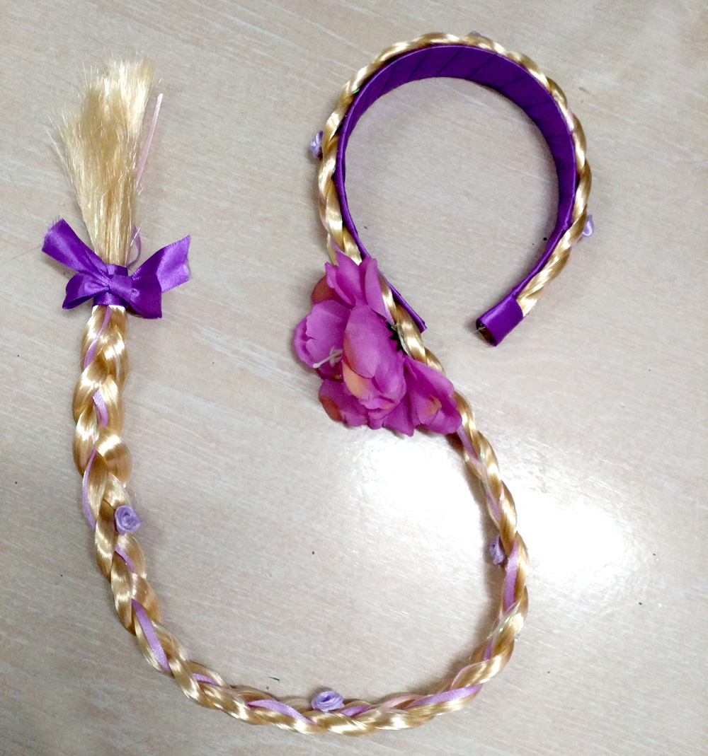 Trẻ em tiara phụ kiện tóc cô gái lãng mạn băng Aisha Công chúa biểu diễn phụ kiện Aisha Anna tóc giả cột tóc cho bé gái