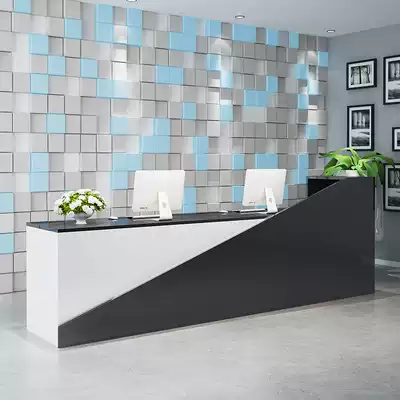 Paint front desk Reception desk Simple company front desk Welcome desk Commercial cash register counter Front desk desk Service bar