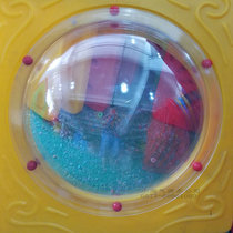 Childrens bucket slide accessories transparent bucket drill hole acrylic tempered glass round space mirror bump baffle slide