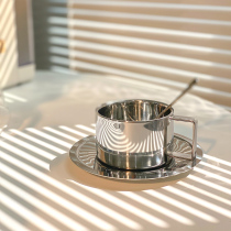 Sheet Sheets Acins Nordic Industrial Wind Stainless Steel Minimalist Coffee Cup Breakfast cup Three sets of afternoon tea Milk Cup