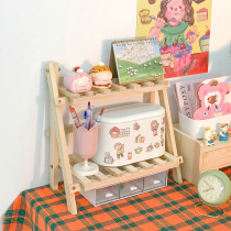 Sheet-sheet Dormitory Desk Wood Containing Shelf Office Finishing Brief Joins Folding Shelf
