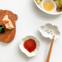 ins wind minimis cute hand-painted cloud dooho egg cutlery for home seasoned dish ceramic daily cutlery