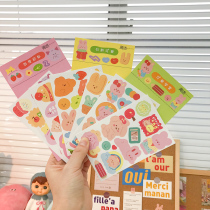 Piece of sheet Acins Korea Cute Brief About Cartoon Teenage Girl Hearts Stickers Children Decorate With Cubs Small Rabbit Stickers