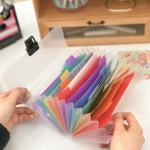 Sheet of sheet Inserts Button Mini Rainbow Organ Pack 13 G Student Information Multilayer Bill Clip Folder